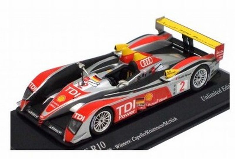 Audiアウディ R10 #2 ルマン24時間 2008 Capello Kristensen McNish / Minichamps 1/43 ミニカー