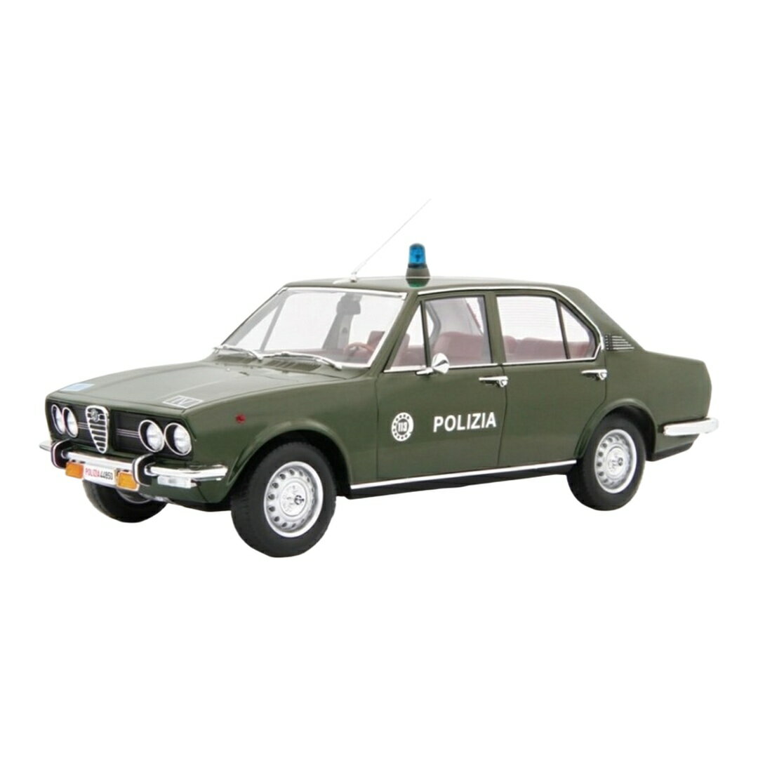 乐天商城 - Alfa Romeoアルファロメオ Alfettaアルフェッタ 1.8 1972 Polizia ポリスカー グリーン / LAUDO-RACING 1/18 ミニカー
