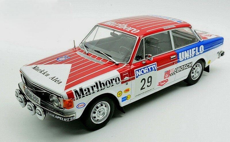 Volvoボルボ 142 #29 1000湖ラリー 1973 Markku Alen レッドホワイトブルー / MCG 1/18 ミニカー