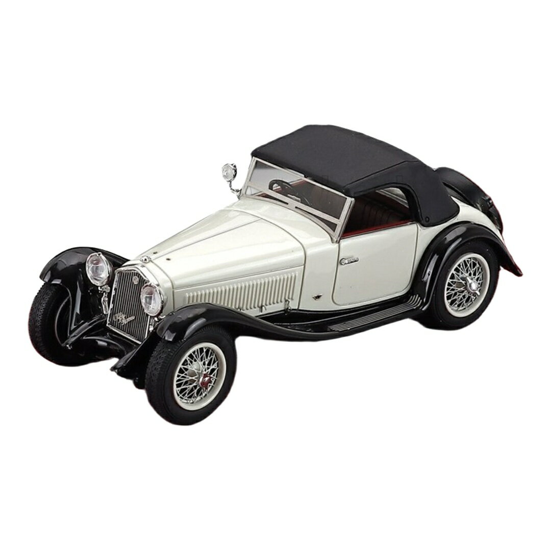 乐天商城 - Alfa Romeoアルファロメオ 6C 1750SV Figoni スパイダー カブリオレ クローズド 1932 ホワイト ブラック 100台限定 / Matrix 1/43 ミニカー