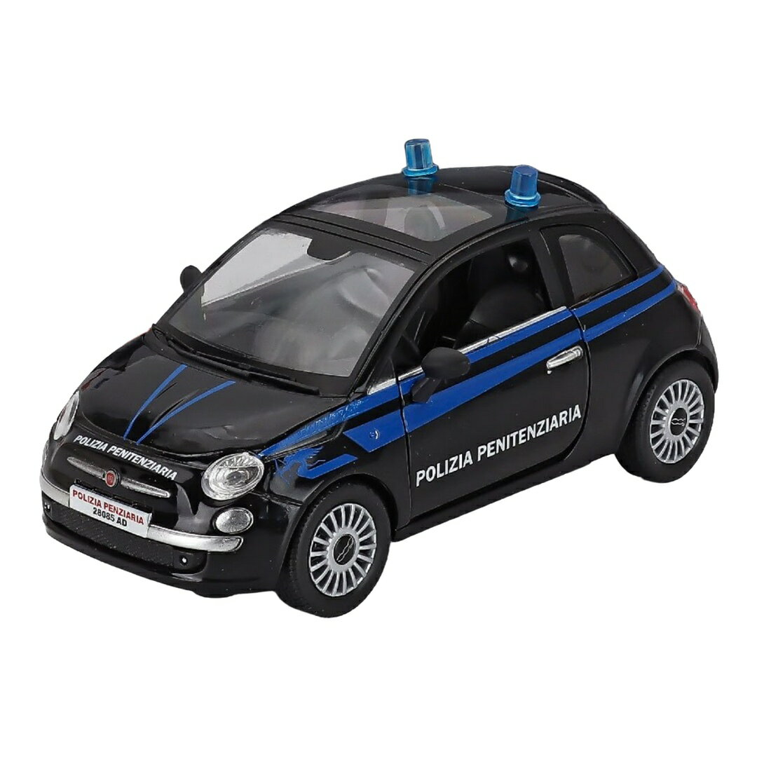 Fiatフィアット 500 Polizia Penitenziaria 警察車両 2007 ブラック / NEW-RAY 1/24 ミニカー