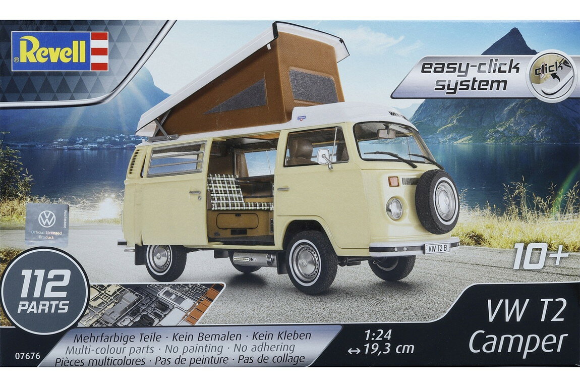 VWフォルクスワーゲン T2 Camper キャンパー easy click 組み立てプラモキット模型 カーモデル /Revell 1/24