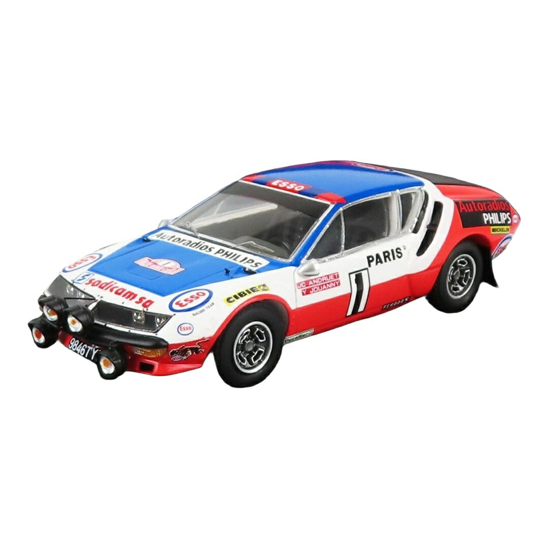 Renaultルノー Alpineアルピーヌ A310 #1 ラリー・モンテカルロ 1976 J.C.Andruet Y.Jouanny ホワイト/レッド/ブルー / Spark 1/43 ミニカー