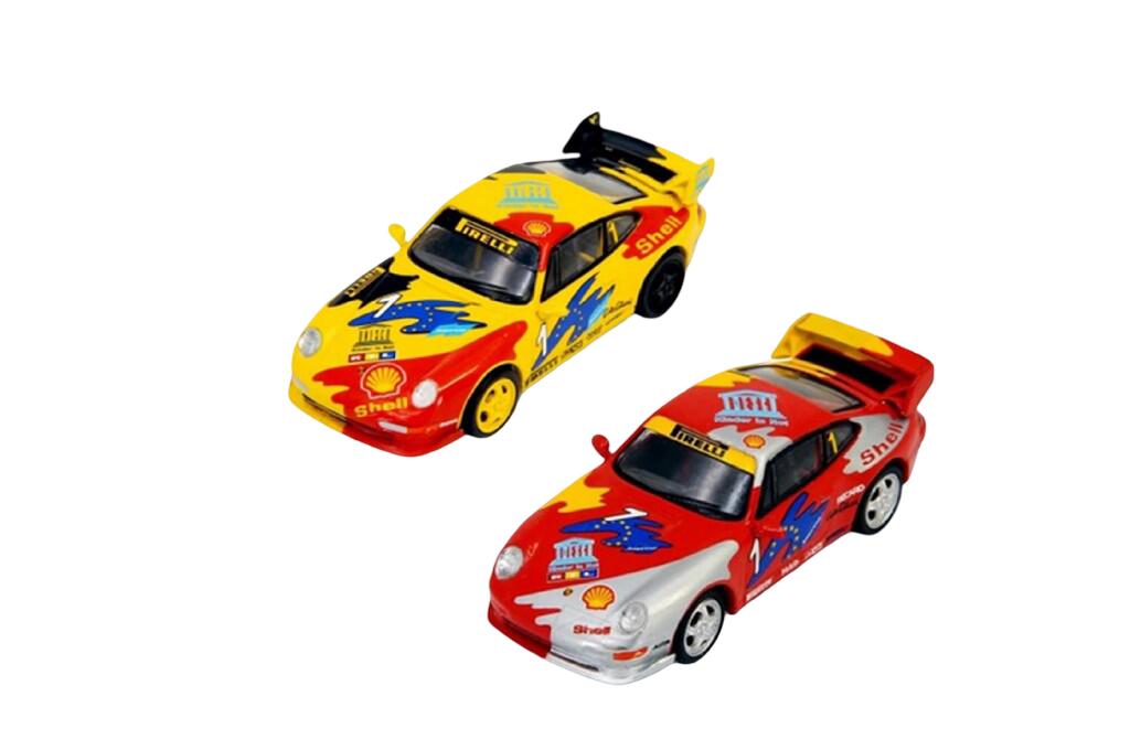 Porscheポルシェ 911 Carrera Cup 1993 Shell コンボセット #1 イエロー レッド シルバー / Spark 1/64 ミニカー