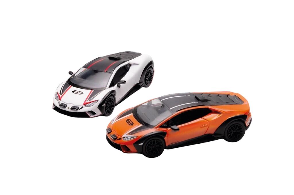 Lamborghiniランボルギーニ Hurac?n Sterrato コンボセット ホワイト＆オレンジ #63 / Spark 1/64 ミニカー