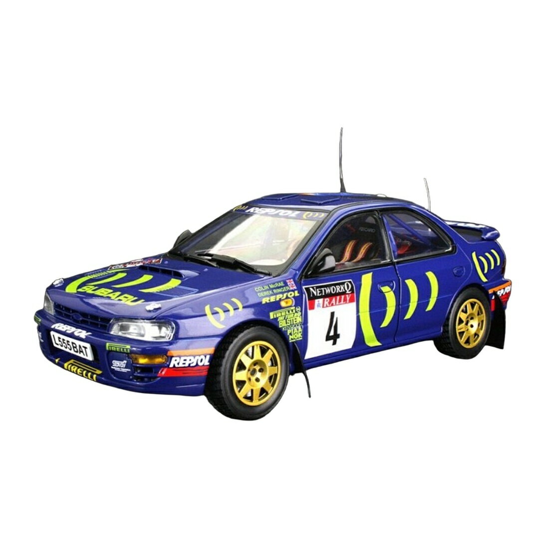 Rakuten - Subaruスバル Imprezaインプレッサ 555 #4 優勝 RACラリー 1995 McRaeマクレー Ringerリンガー ブルー / SUNSTAR 1/18 ミニカー
