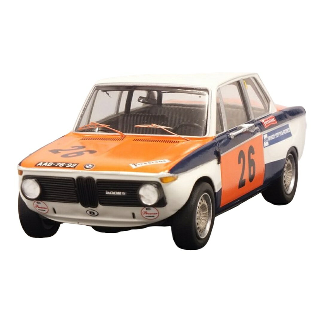 BMW 2002 TI 26 1972年 ヴィラレアル マリオ デ フィゲイレド ホワイト/オレンジ/ブルー / TROFEU 1/43 ミニカー