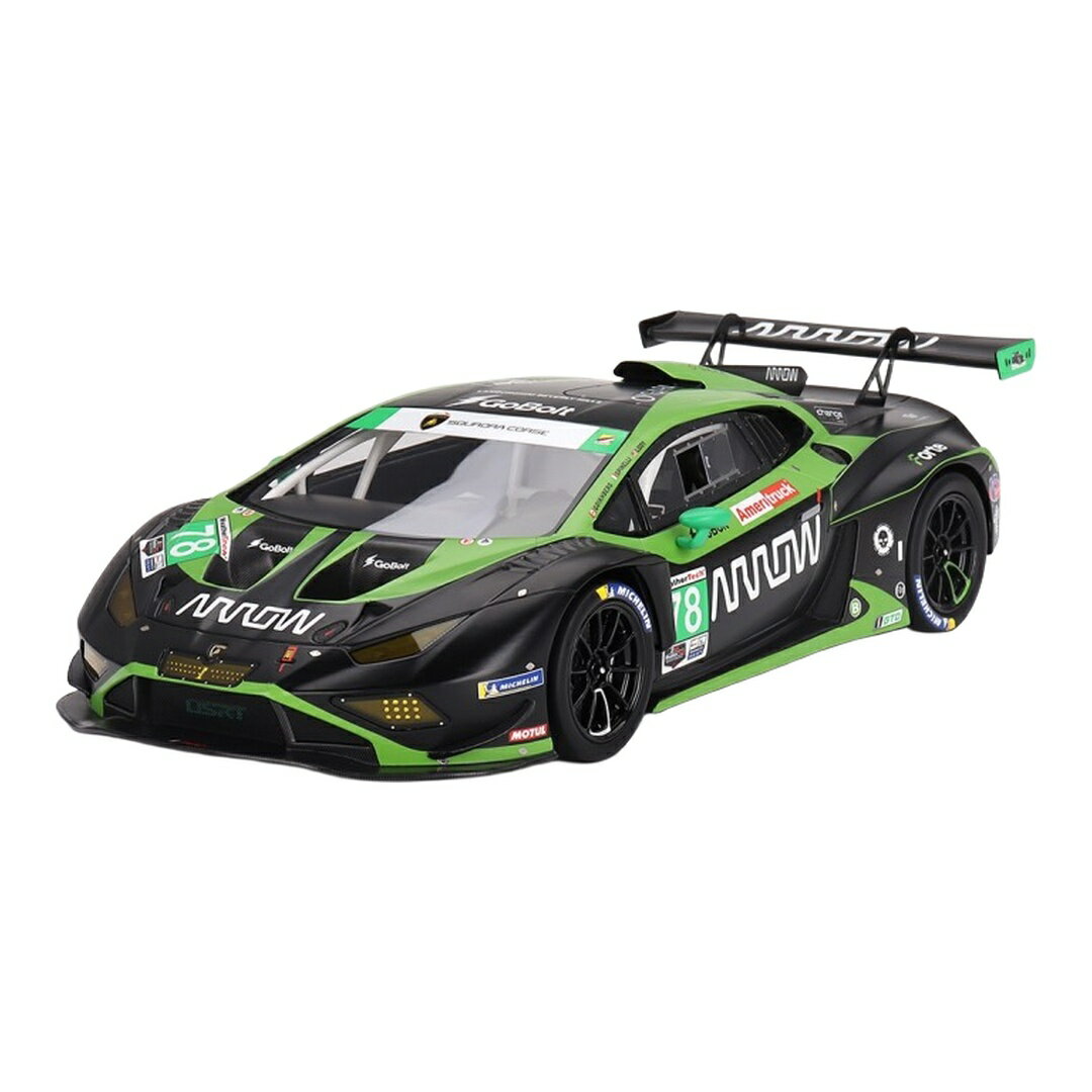 Rakuten - Lamborghiniランボルギーニ Huracan GT3 EVO2 #78 Forte Racing デイトナ24時間 2023 ブラック/グリーン / Top Speed 1