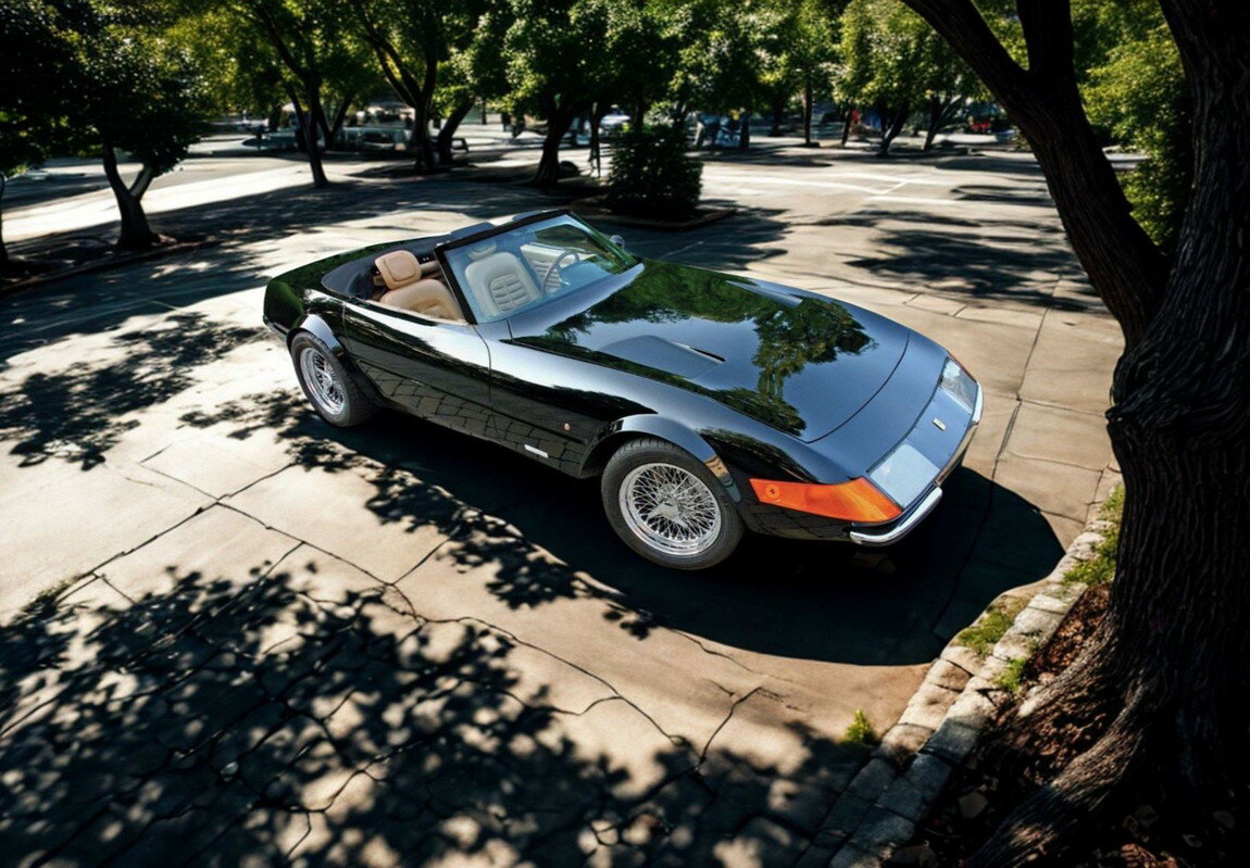 Ferrariフェラーリ 365 GTB/4 Daytona Spider Nero DS Made in Italy / BBR 1/43 ミニカー