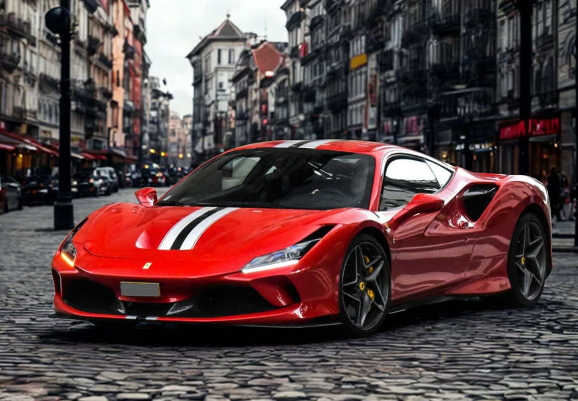 Ferrariフェラーリ F8 Tributo rosso corsa 322 with argento nurburgring and black livery / BBR 1/43 ミニカー