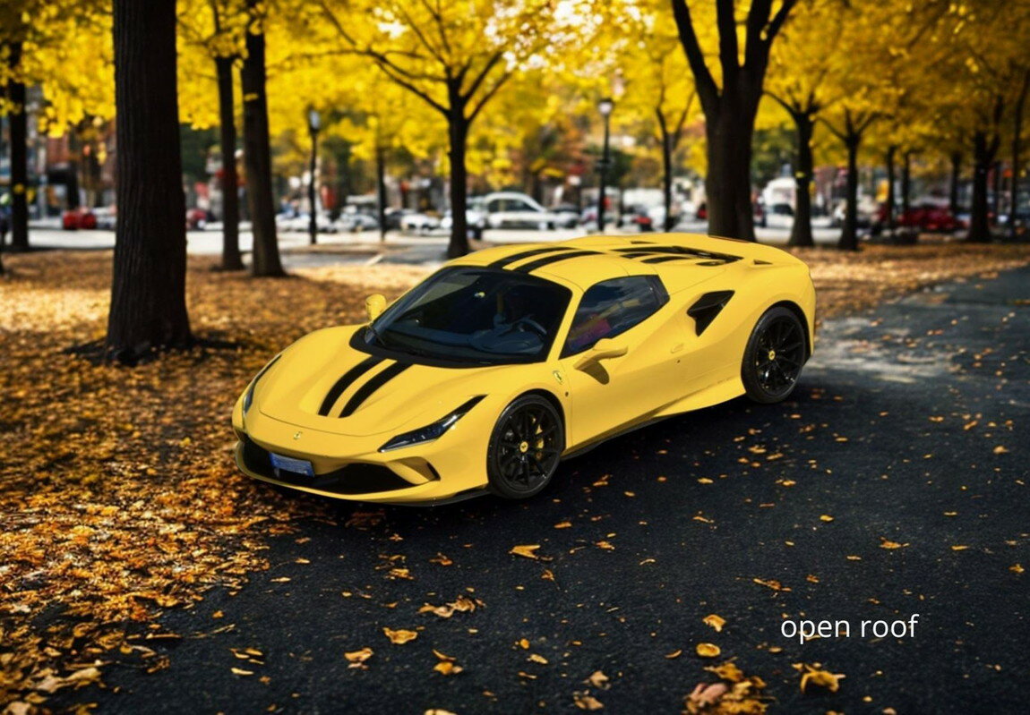 Ferrariフェラーリ F8 Tributo spider Giallo Modena Black Stripes / BBR 1/43 ミニカー