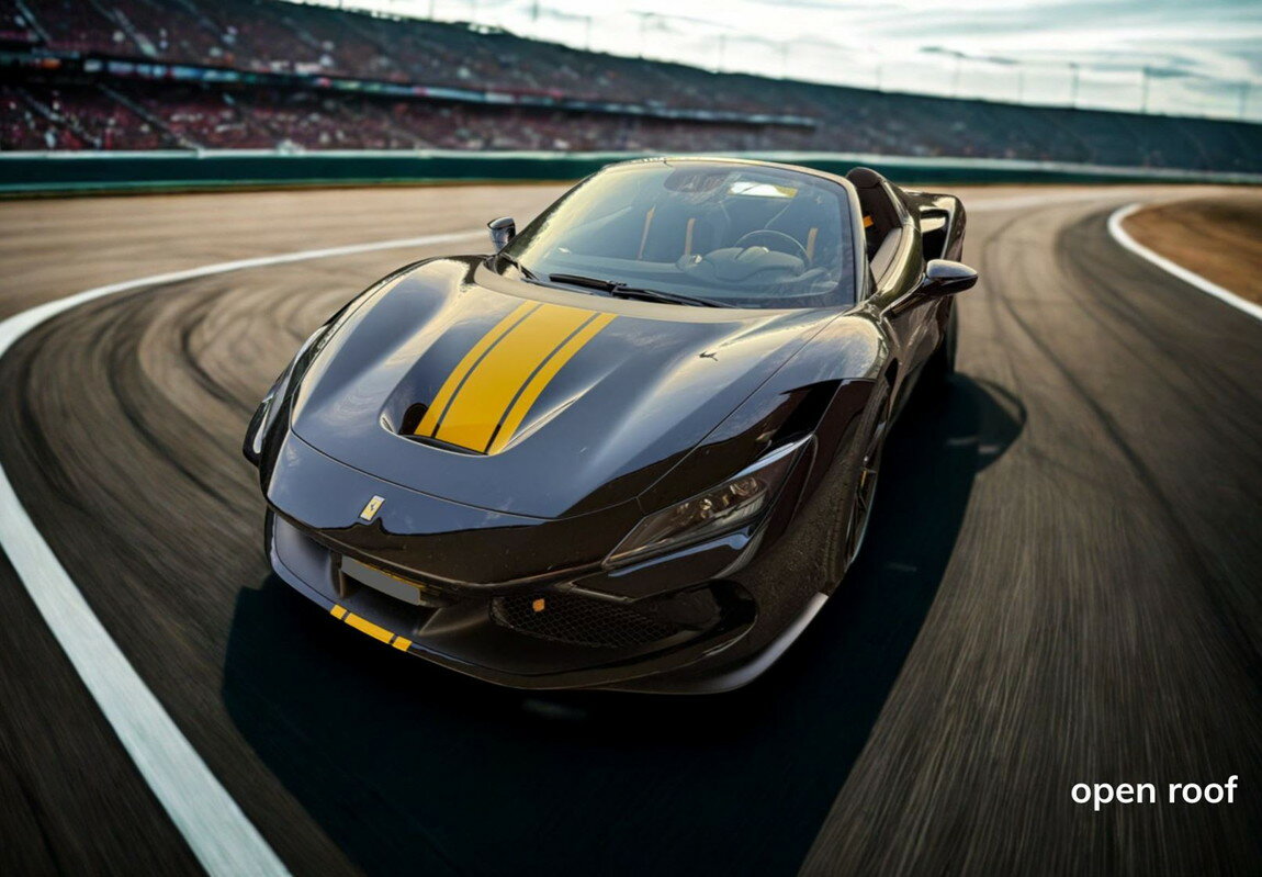 Ferrariフェラーリ F8 Tributo spider nero ds with giallo modena livery / BBR 1/43 ミニカー