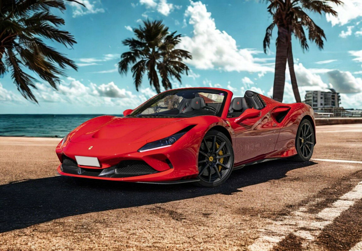 Ferrariフェラーリ F8 Tributo spider rosso corsa yellow brakes carbon wheels / BBR 1/18 ミニカー