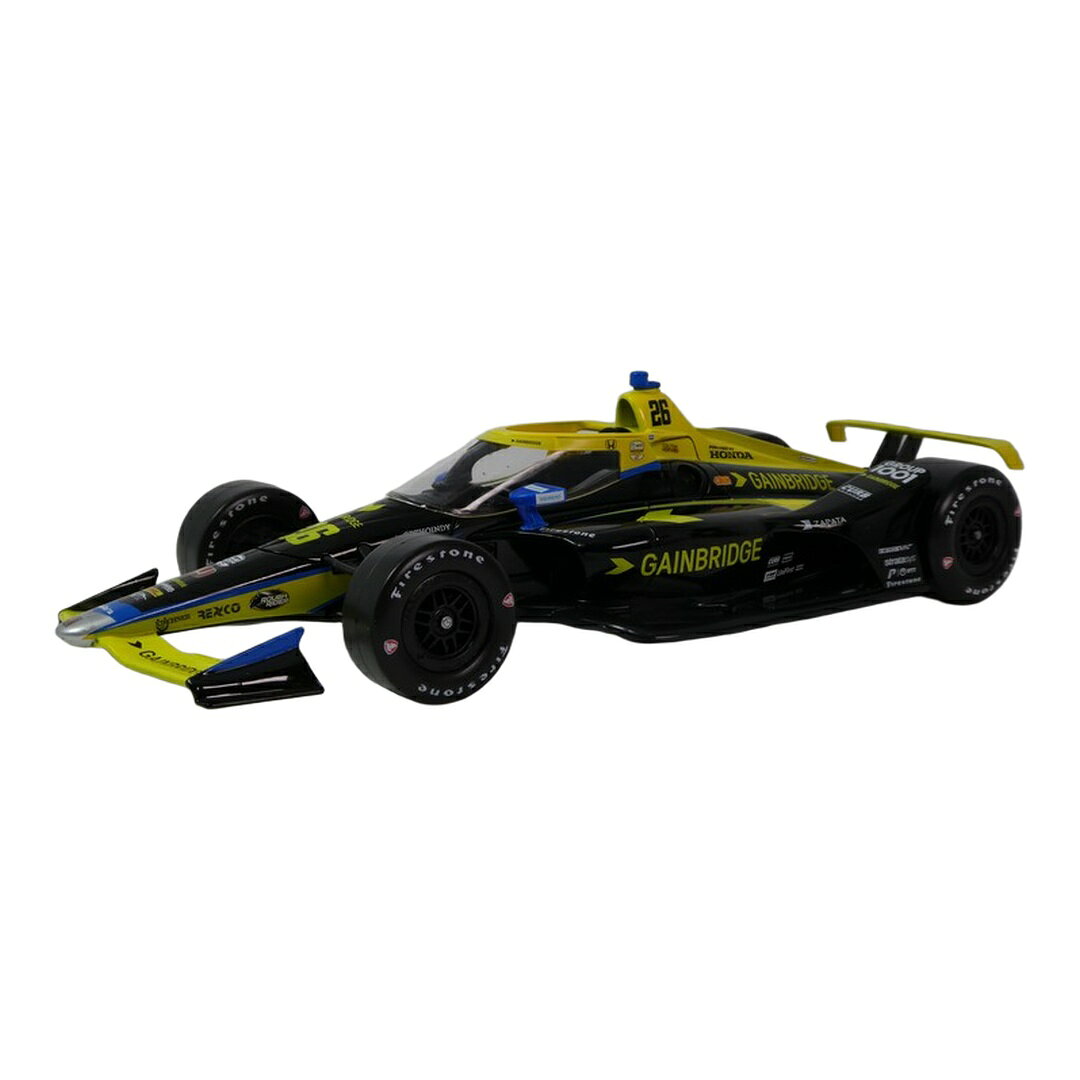 Hondaホンダ Dallara 2023 ブラック/イエロー #26 Gainbridge / Greenlight 1/18 ミニカー