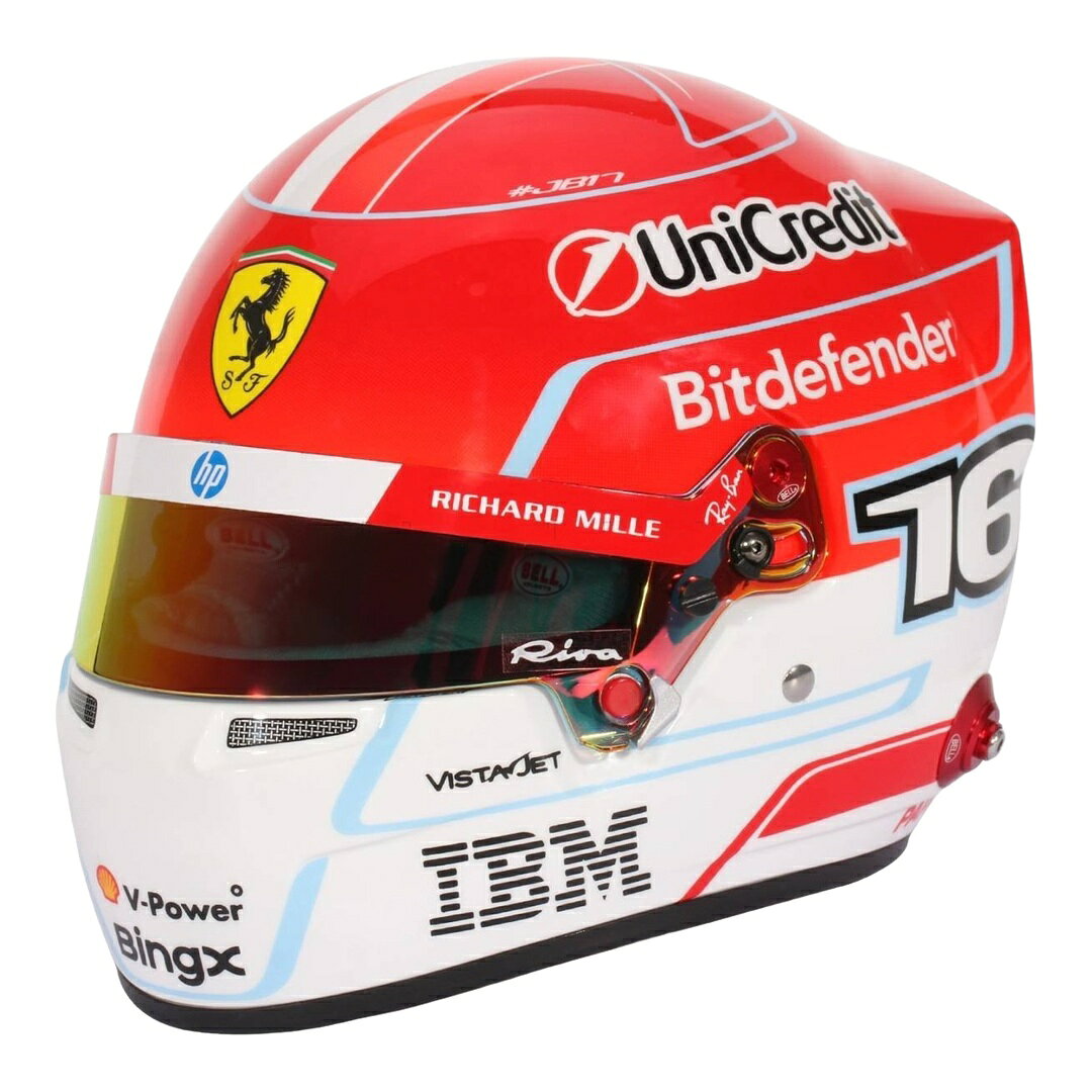 【予約】2026年発売予定 Ferrariフェラーリ Charles Leclerc シャルル・ルクレール ヘルメット #16 2026 レッド ホワイト / MINI HELMET 1/2 ミニカー