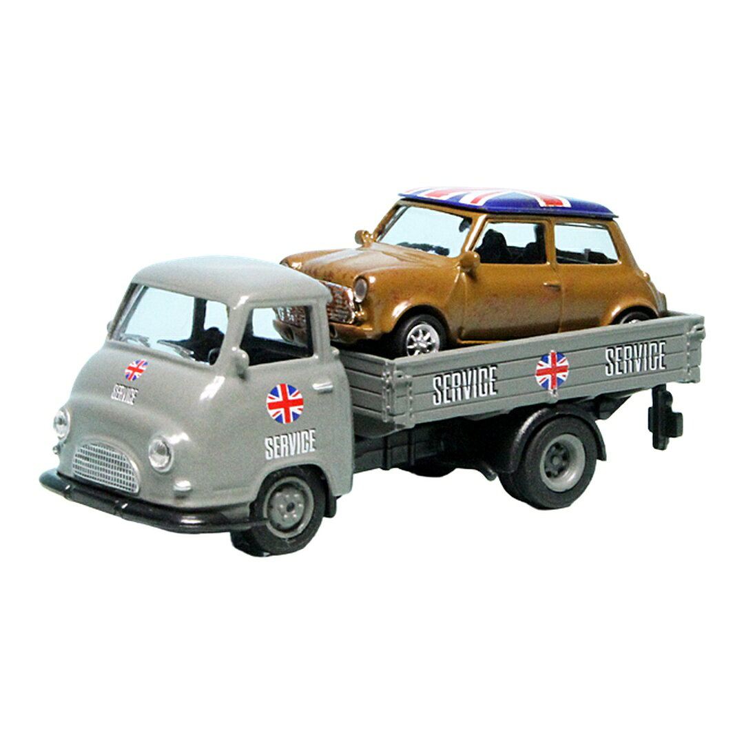 Hanomagハノマグ Kurier プラットフォーム with Miniミニ Cooper ミニサービス / Schuco 1/87 ミニカー