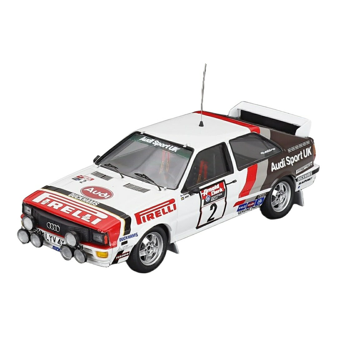 Audiアウディ Quattro ナイトバージョン #2 優勝 ラリースコティッシュ 1982 Hannu Mikkola Arne Hertz ホワイト/レッド 150台限定 / Trofeu 1/43 ミニカー