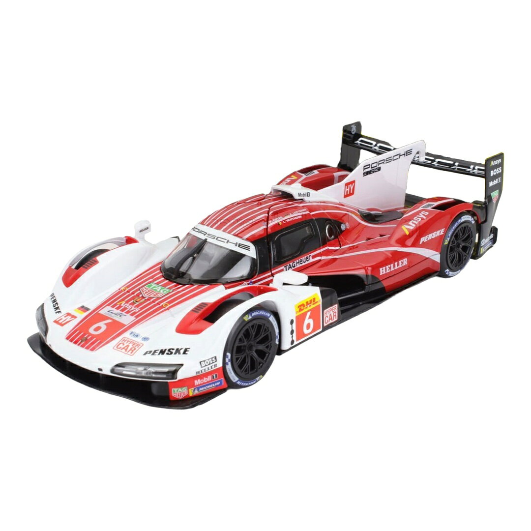 Porscheポルシェ 963 #6 24時間ルマン 2024 Kevin Estre Andre Lotterer Laurens Vanthoor レッド ホワイト ブラック / Bburago 1/24 ミニカー