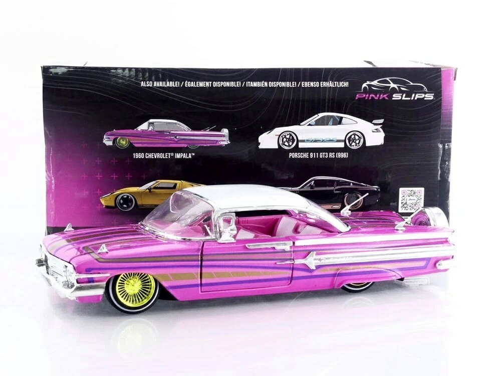 シボレー インパラ 1960 パープル ピンクスリップス / Jada Toys 1/24 ミニカー