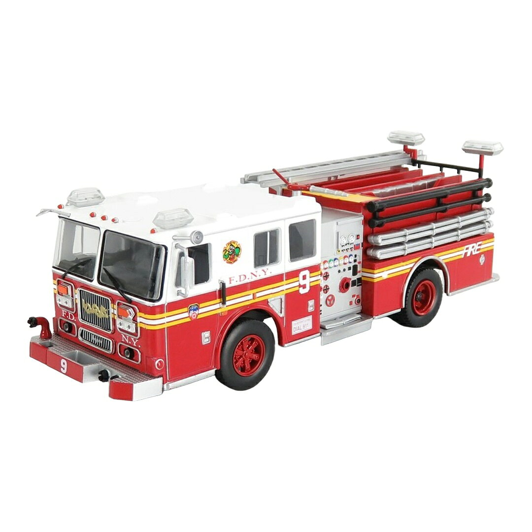 Seagrave シーグレーブ ポンプ消防車 FDNY ニューヨーク 2003 レッド/ホワイト #9 / EDICOLA 1/43 ミニカー トラック模型