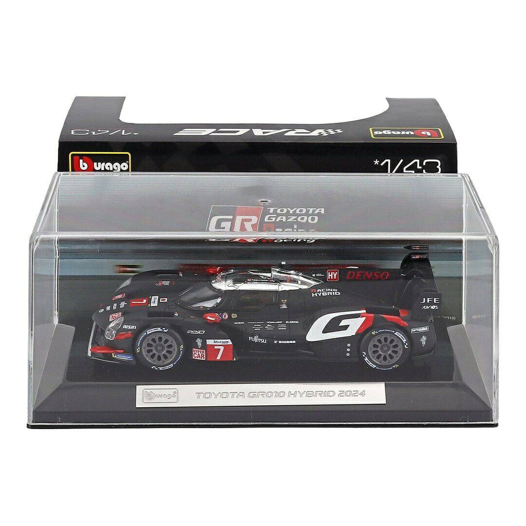 【予約】 Toyotaトヨタ GR010 HYBRID #7 24時間ルマン 2024 小林可夢偉 Jose Maria Lopez Nyck de Vries ブラック / Bburago 1/43 ミニカー