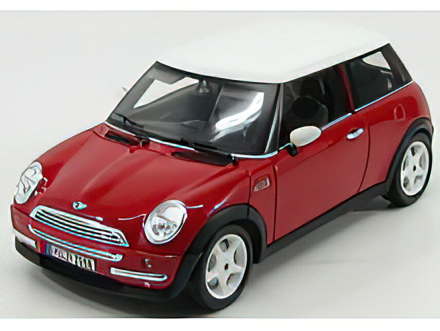 MINI - COOPER 2001 - RED WHITE /BBurago 1/18 ~jJ[