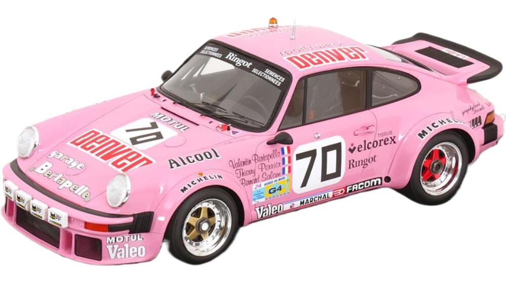 Porsche 934 Turbo No 70 Winner GT Class 24h Le Mans 1981 Bertapelle Perrier Salam / Spark 1/18 ミニカー