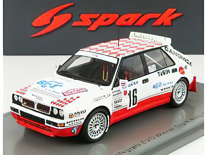 LANCIA - DELTA HF INTEGRALE EVO CANONICA N 16 WINNER GROUP N RALLY MONTECARLO 1993 C.SPILIOTIS - H.THIBAUD - WHITE RED /SPARK 1/43 ミニカー