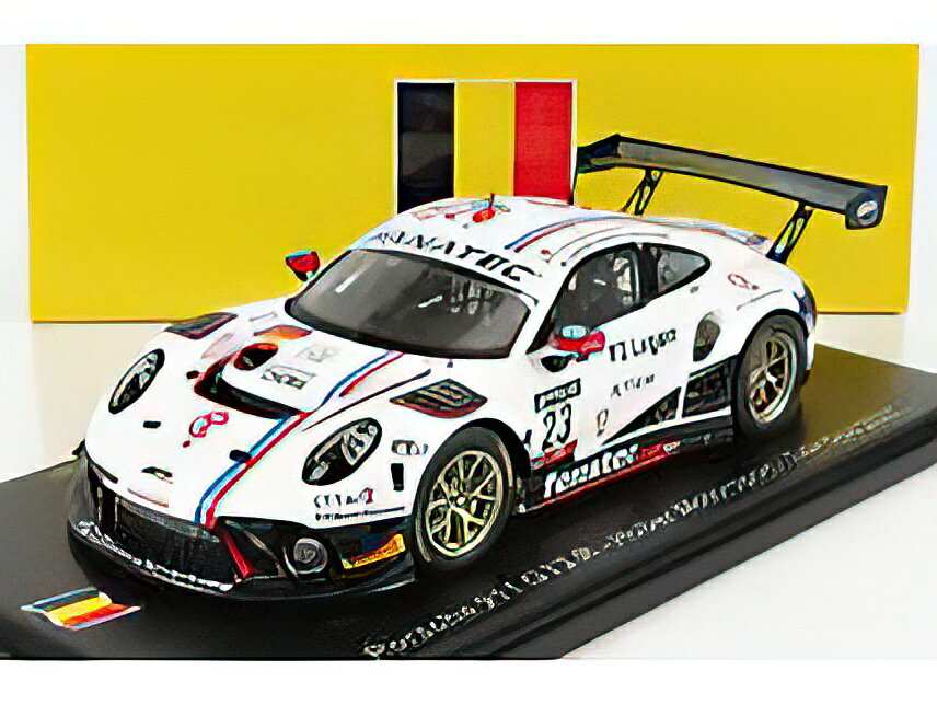 PORSCHEポルシェ 911 991 GT3 R TEAM HUBER MOTORSPORT N 23 24h SPA 2021 J.SCHELL - I.JACOMA - N.LEUTWILER - N.MENZEL - WHITE BLACK /SPARK 1/43 ミニカー