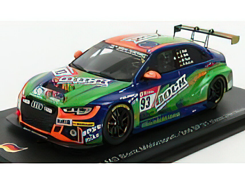 AUDIアウディ A3 RS3 TEAM BONK MOTORSPORT N 93 24h NURBURGRING 2019 H.BOCK - M.PARTL - J.NETT - A.NETT - GREEN /SPARK 1/43 ミニカー