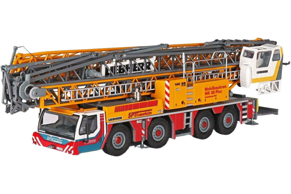 Spiegl Transport Liebherr MK88 モバイル建設クレーン モバイルクレーン / Conrad 1/50 建設機械模型 工事車両