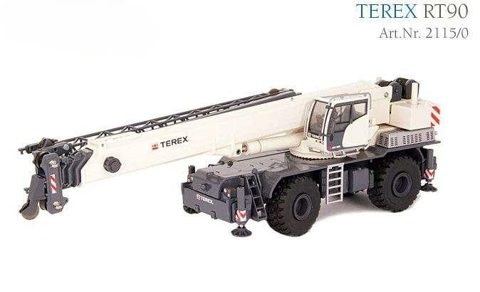 Terex RT 90 Rough Terrain craneモバイルクレーン /Conrad 1/50建設機械模型