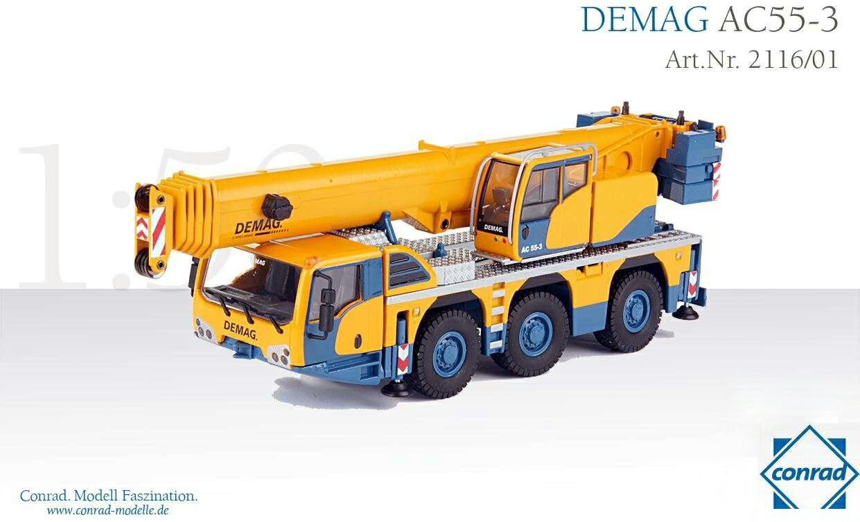 Demag AC 55-3 mobile crane crane model /Conrad 1/50 ~j`A ݋@B͌^ Hԗ