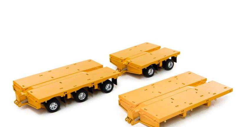 TJ Clark & Sons Deck 2x8 + Deck 3x8 + Clip steerableトレーラー /DRAKE 1/50 建設機械模型