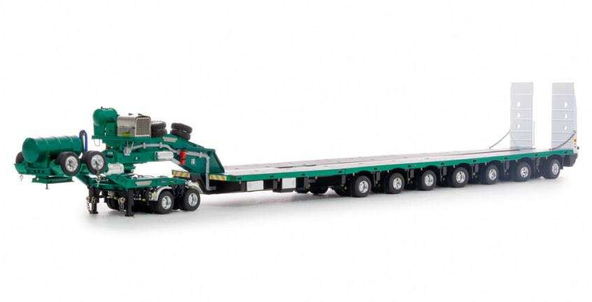 Metallic Green 2x8 Dolly + 7x8 Steerable low loaderg[[ /DRAKE 1/50 ݋@B͌^