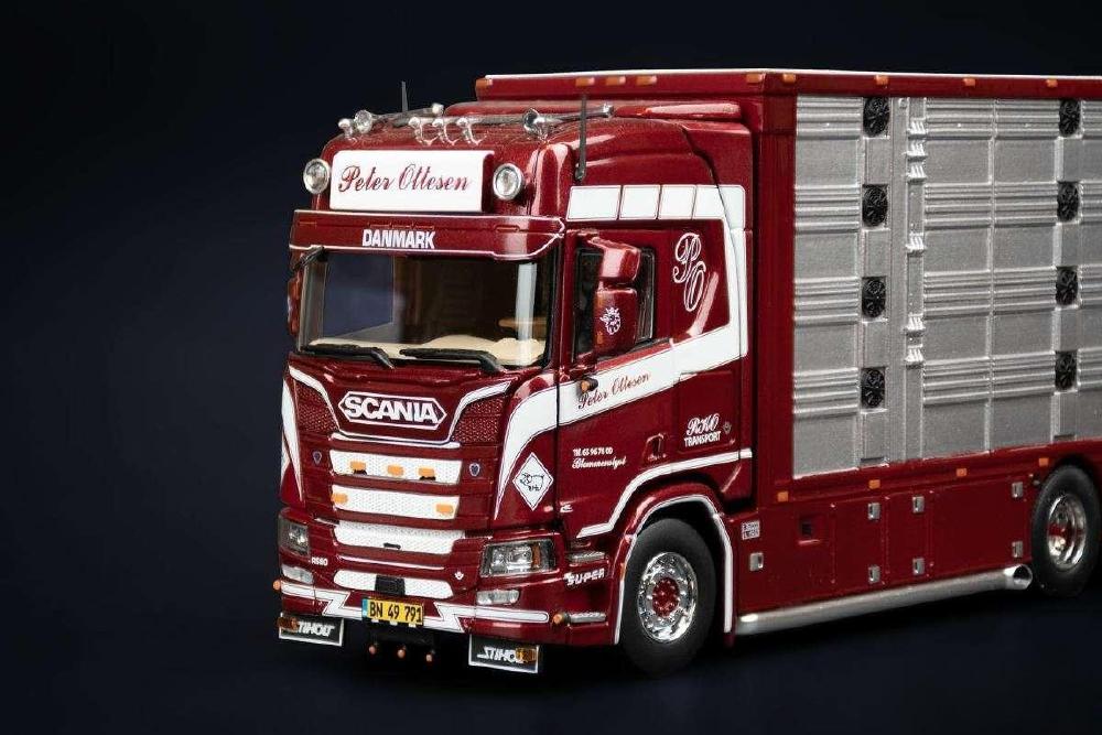 ͽ12ʹȯͽPETER OTTESEN SCANIA R HIGH ROOF 6X4 BOXED TRUCK WITH LIVE STOCKȥå /IMC 1/50 ߥ˥奢 ߵϷ ξ