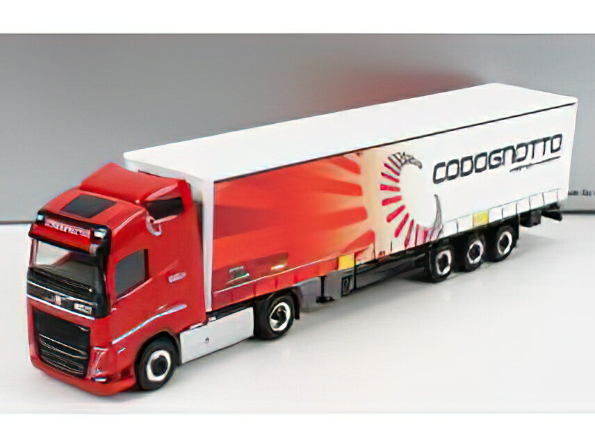 VOLVO - FH4 500 TRUCK TELONATO CODOGNOTTO TRANSPORTS 2020 - RED WHITE トラック/Helpa 1/87 建設機械模型