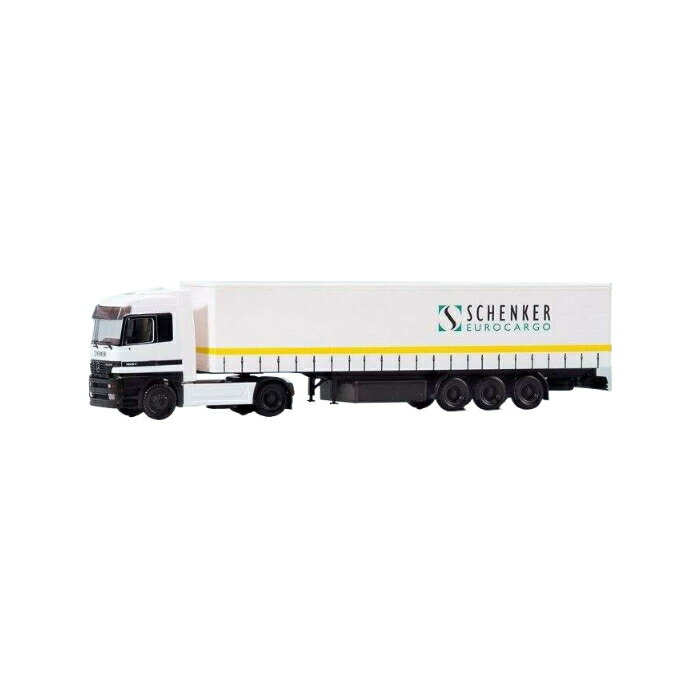 Herpa Schenker Eurocargo Mercedes Benz Actros カーテン防水シートセミトレーラー S18/ Herpa 1/87 模型