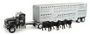 Peterbilt 367 セミトラック、家畜トレーラー、動物セット ビッグファームシリーズ / ERTL 1/16 農業機械模型