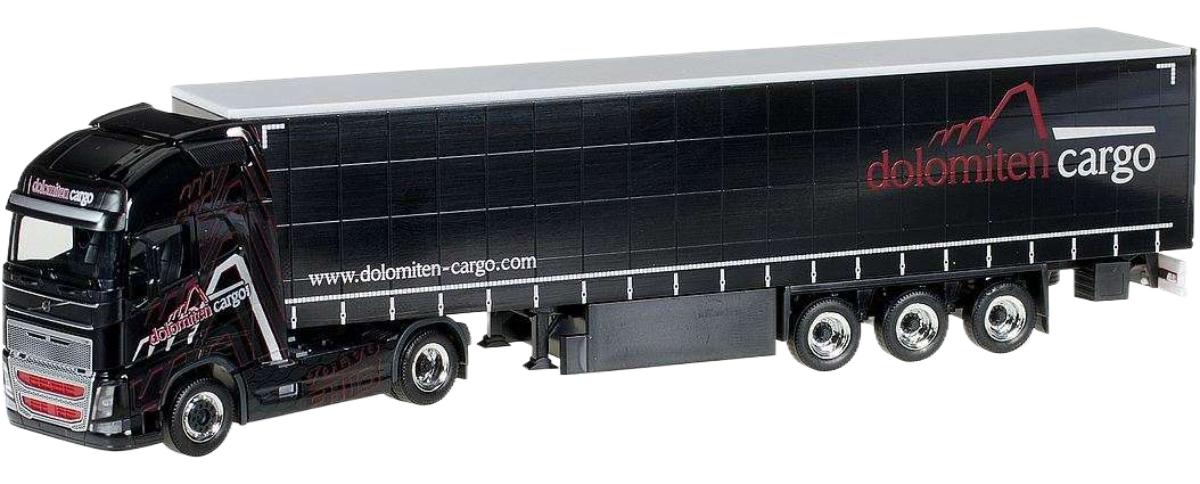 Hot Wheels - ドロミテン カーゴ ボルボ FH16 グローブトロッター トラック / Herpa 1/87 建設機械模型 工事車両