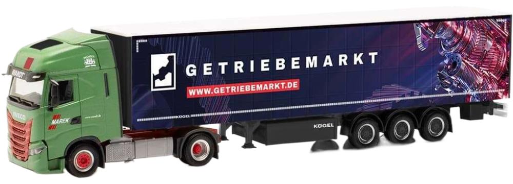 Rakuten - Iveco S-Way カーテンサイドカーテン トラック トレーラー / Herpa 1/87 建設機械模型 工事車両