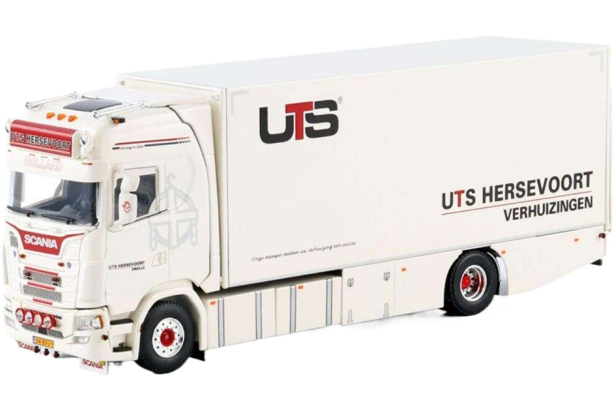 スカニア S ハイライン CR20H ボックストレーラー UTS ヘルセフォールト トラック / WSI 1/50 建設機械模型 工事車両