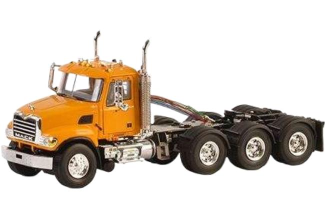 マック グラナイト 8x4 イエロー トラック モデル USA / WSI 1/50 建設機械模型 工事車両