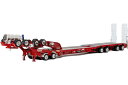 4x8 ドロップデッキスイングウィング + 2x8ドーリー Rosso トレーラー / Drake 1/50 建設機械模型 工事車両