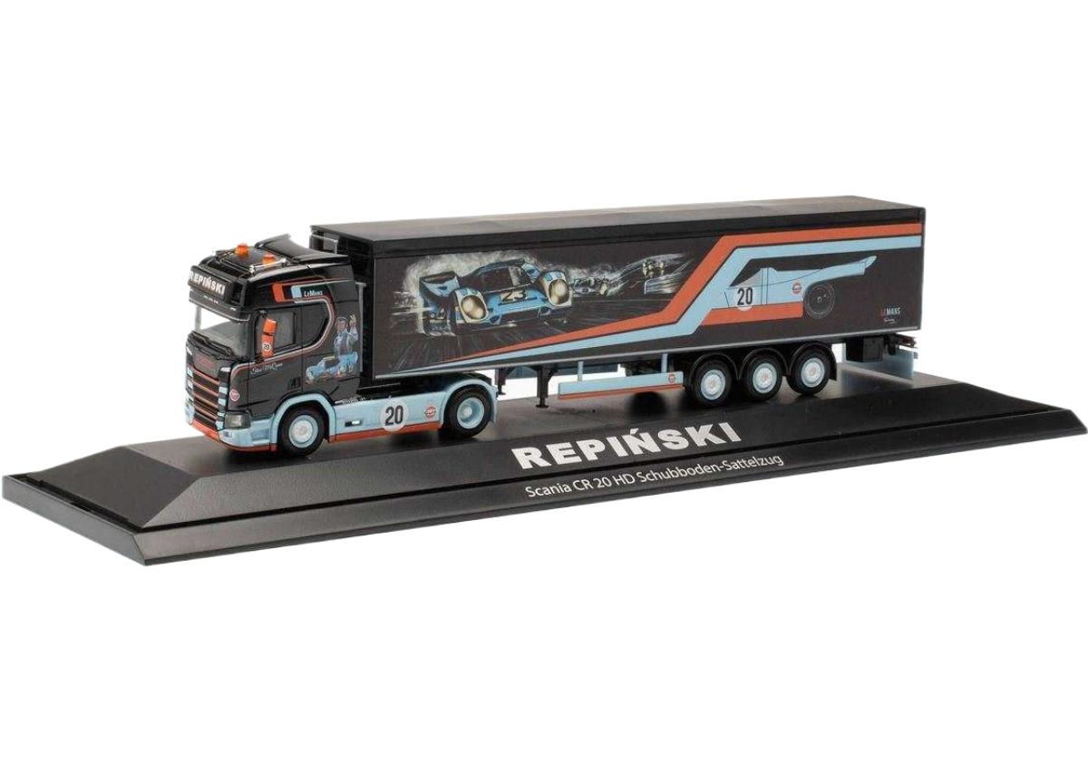 Repinski Scania CR20HD ウォーキングフロア トラック / Herpa 1/87 建設機械模型 工事車両
