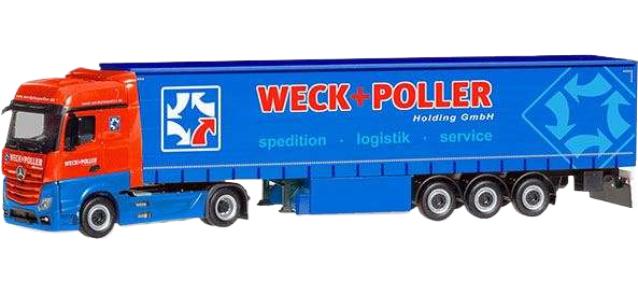 Mercedes Benz - Weck + Poller Mercedes-Benz Actros トラクタ / Herpa 1/87 建設機械模型 工事車両