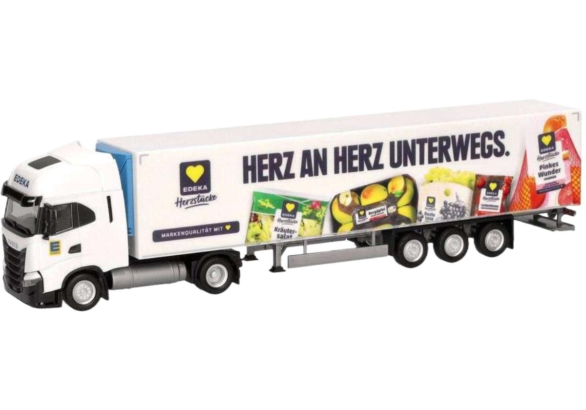 Edeka Iveco S-Way 冷凍セミトレーラー 319027 トレーラー / Herpa 1/87 建設機械模型 工事車両
