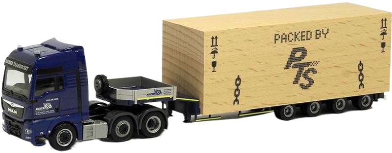 Anker Transport PTS MAN TGX XXL Euro 6 トラック / Herpa 1/87 建設機（1枚目）
