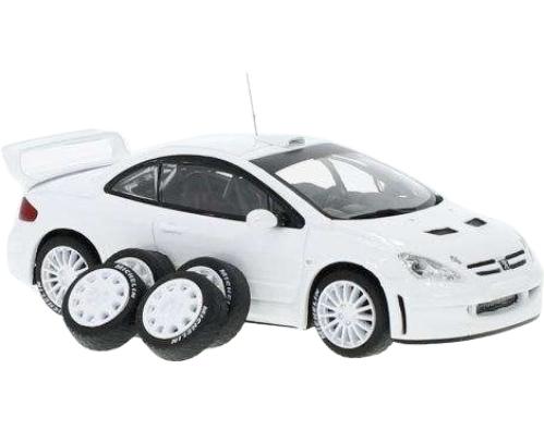Hot Wheels - Peugeot 307 WRC ホワイト + 2セット目 / IXO 1/43 ミニカー