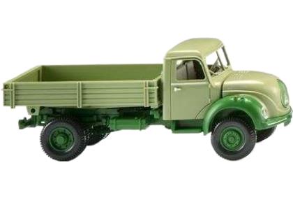 Magirus プラットフォームダンプ ライトグリーン ダンプ / Wiking 1/87 建設機械模型 工事車両